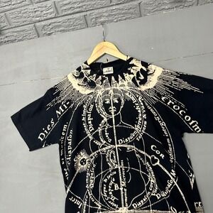 ASYLUM‎ Men's Black Graphic Print T-Shirt Large Celestial Anatomy